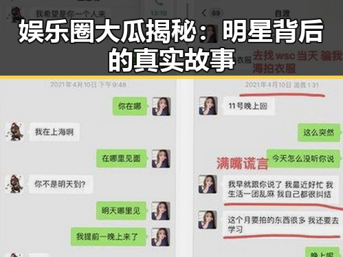 娱乐圈大瓜揭秘：明星背后的真实故事