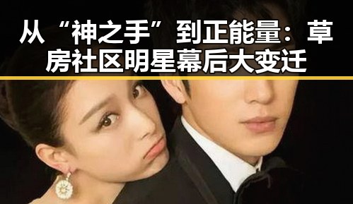 从“神之手”到正能量：草房社区明星幕后大变迁